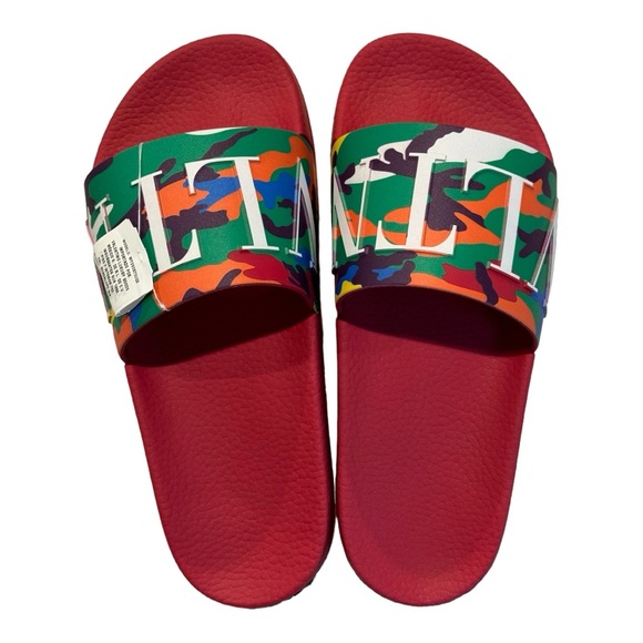 Valentino Garavani Shoes - NIB Valentino Garavani Multi-Color Camo Slides
